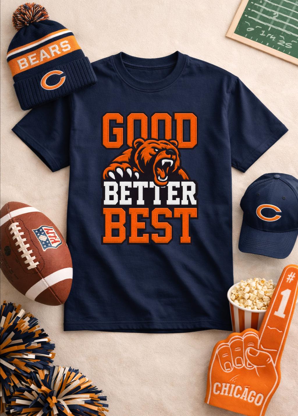 Street Fashion Chicago - Camiseta Good Better Best Bear para
