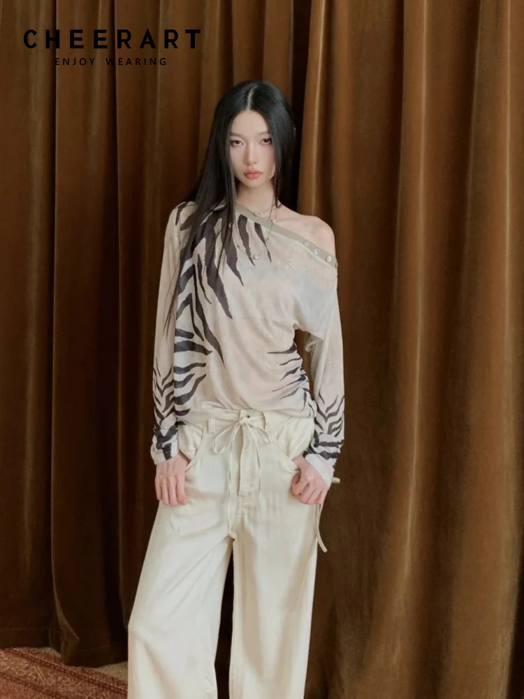 Street Fashion Fall 2025 - CHEERART, camisetas de manga larga de