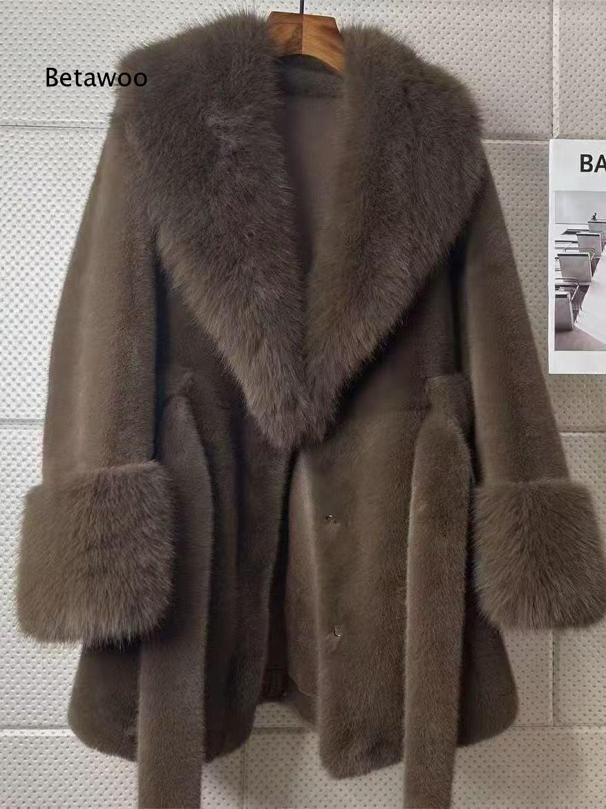 Street Fashion Events - Abrigo de piel sintética para mujer,