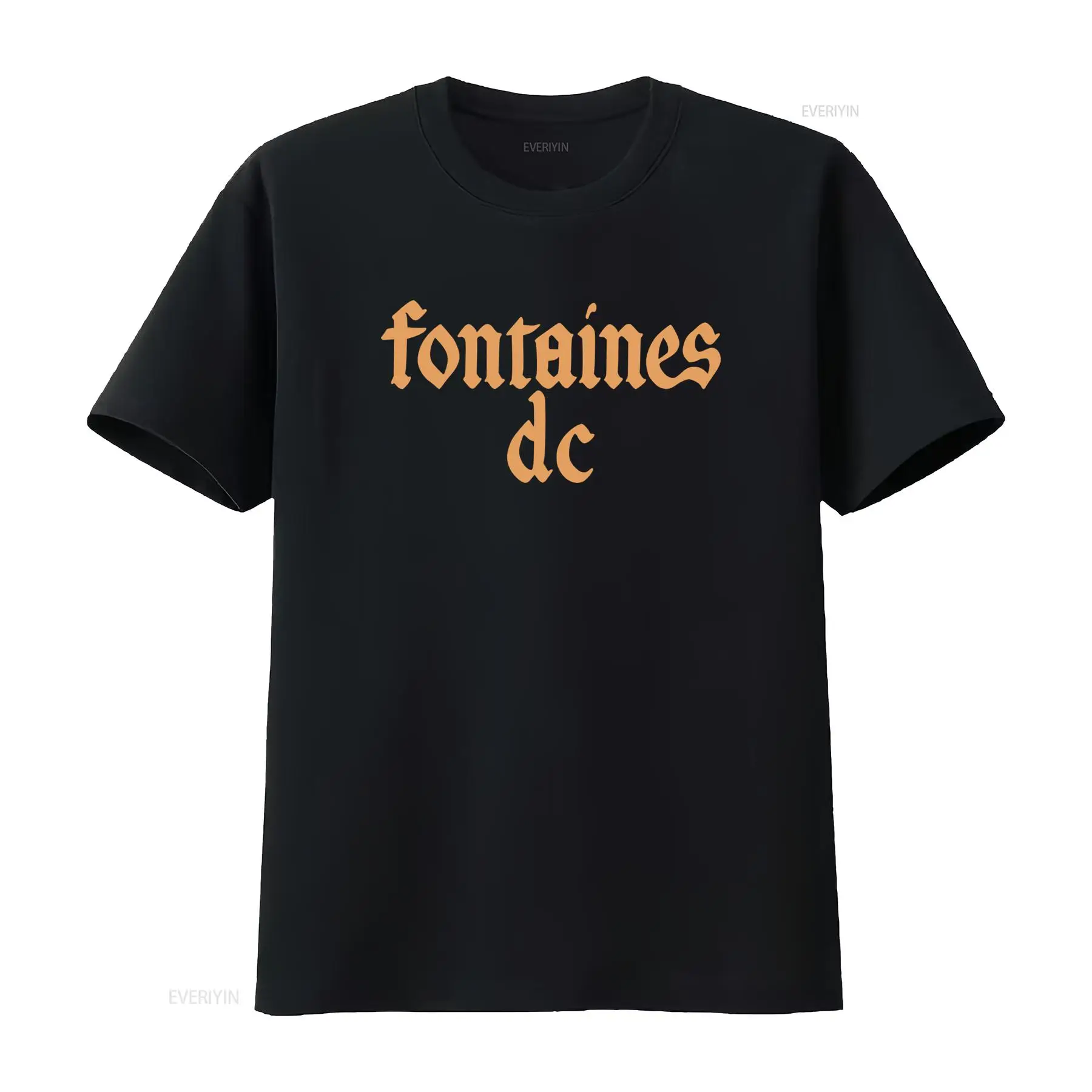 Street Fashion Mood - Camiseta negra 'Gothic Logo' de Fontaines