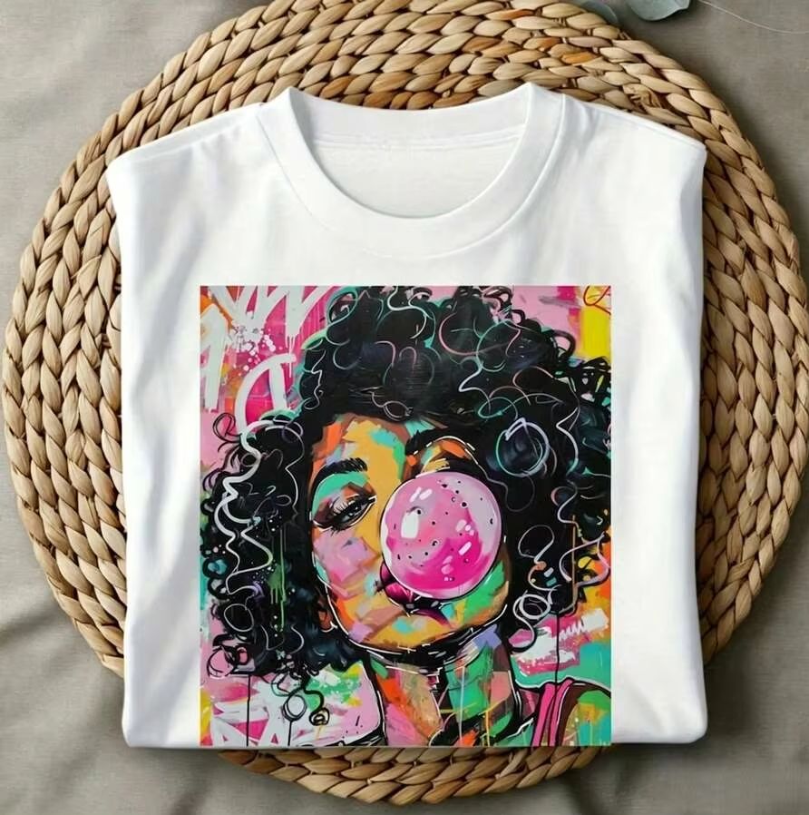 Italy Fashion Street - Camiseta Gráfica Casual para Mujer con