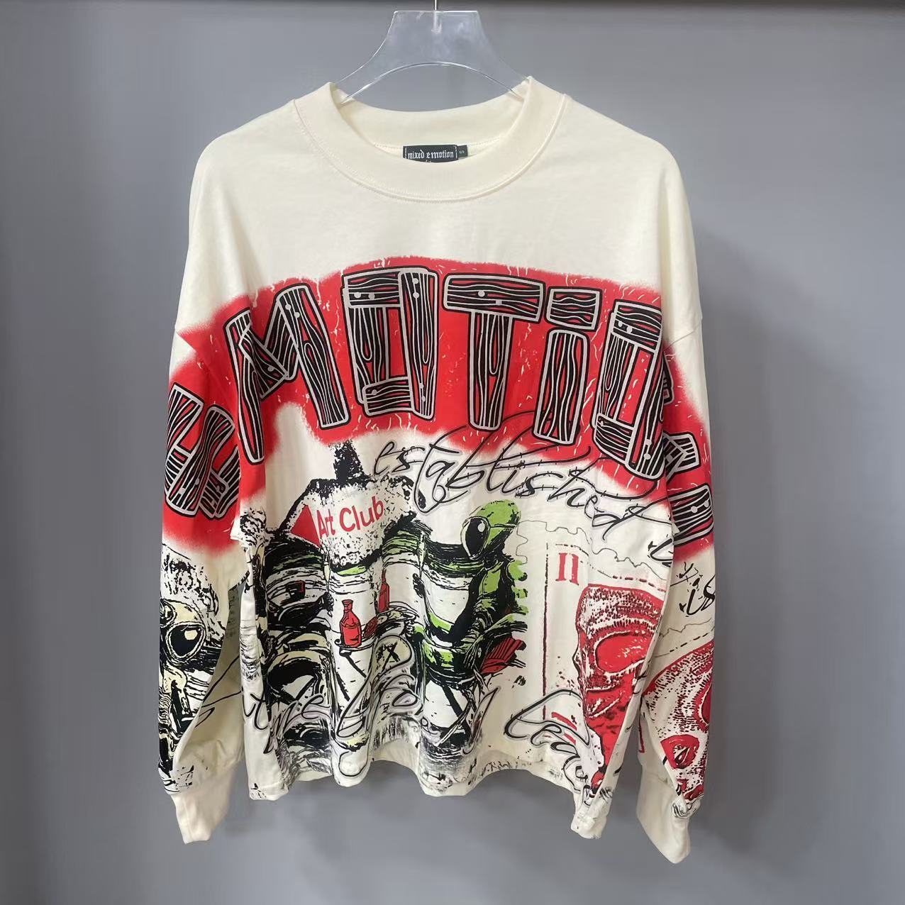 Street Fashion Hoodie - Camiseta de manga larga MIXED-EMOTION de