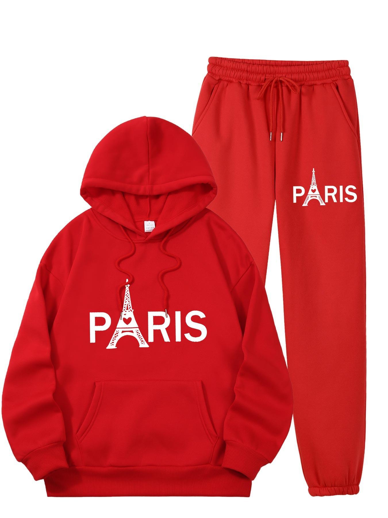 Street Fashion Hoodie - Conjunto deportivo informal de dos piezas