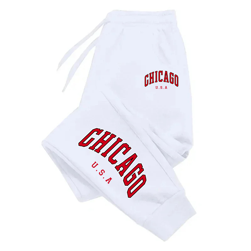 Street Fashion Chicago - Pantalones Casuales Básicos para Mujer con