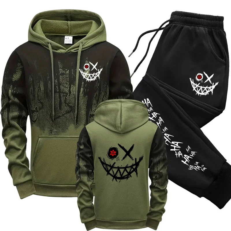 Street Fashion Hoodie - Conjunto Deportivo Informal para Hombre, Otoño