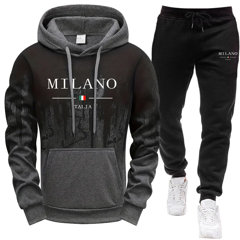 Street Fashion Hoodie - Conjunto Deportivo para Hombre, Sudadera con