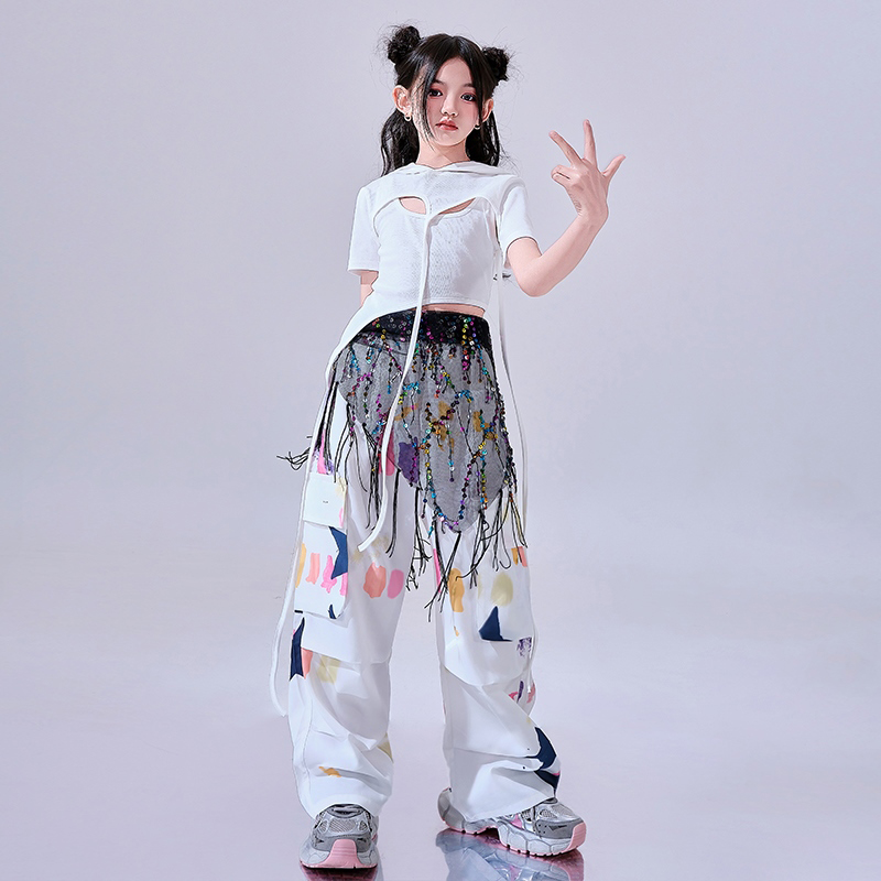 Ropa de baile de Hip Hop blanc - Street Fashion Outfit Girl reseña y precio
