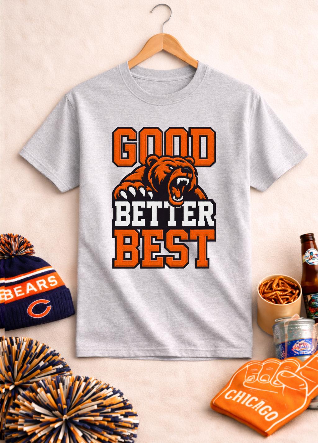 Camiseta Good Better Best Bear - Street Fashion Chicago reseña y precio