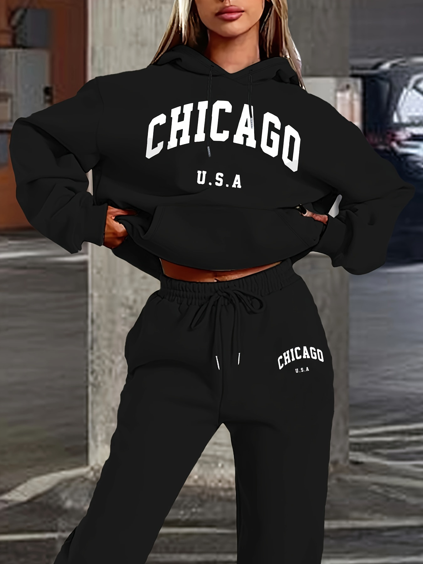 Sudadera con capucha y pantalo - Street Fashion Chicago reseña y precio