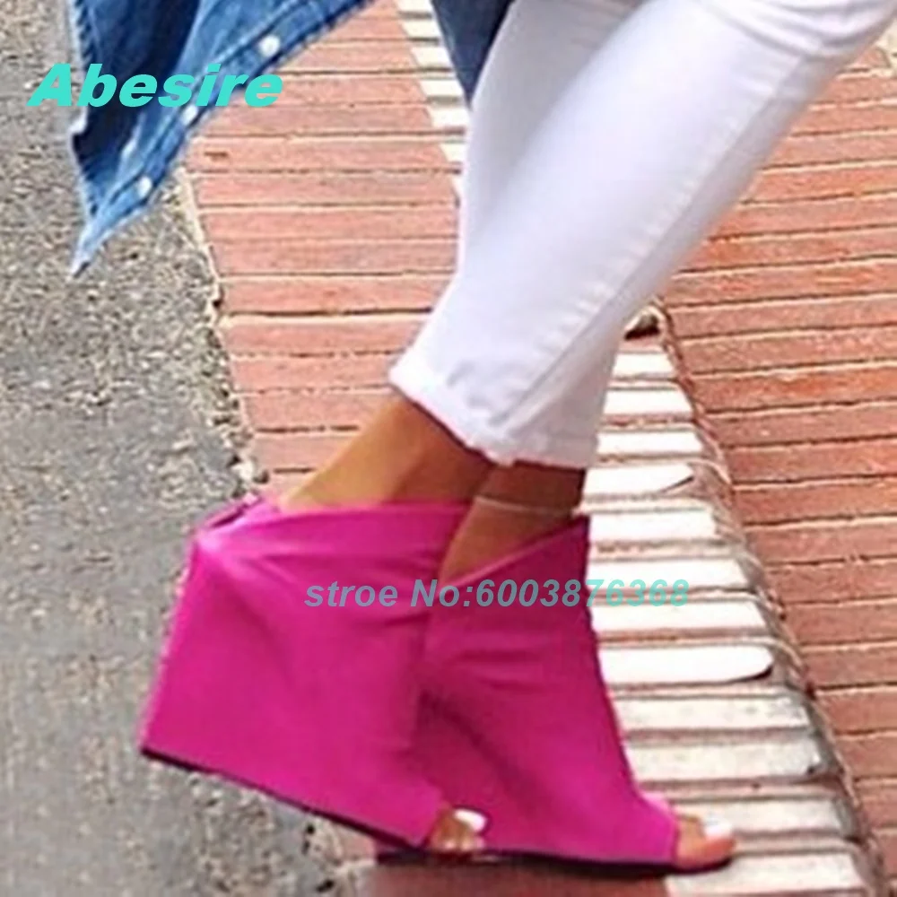 Sandalias de tacón de cuña ama - Street Fashion Girl reseña y precio