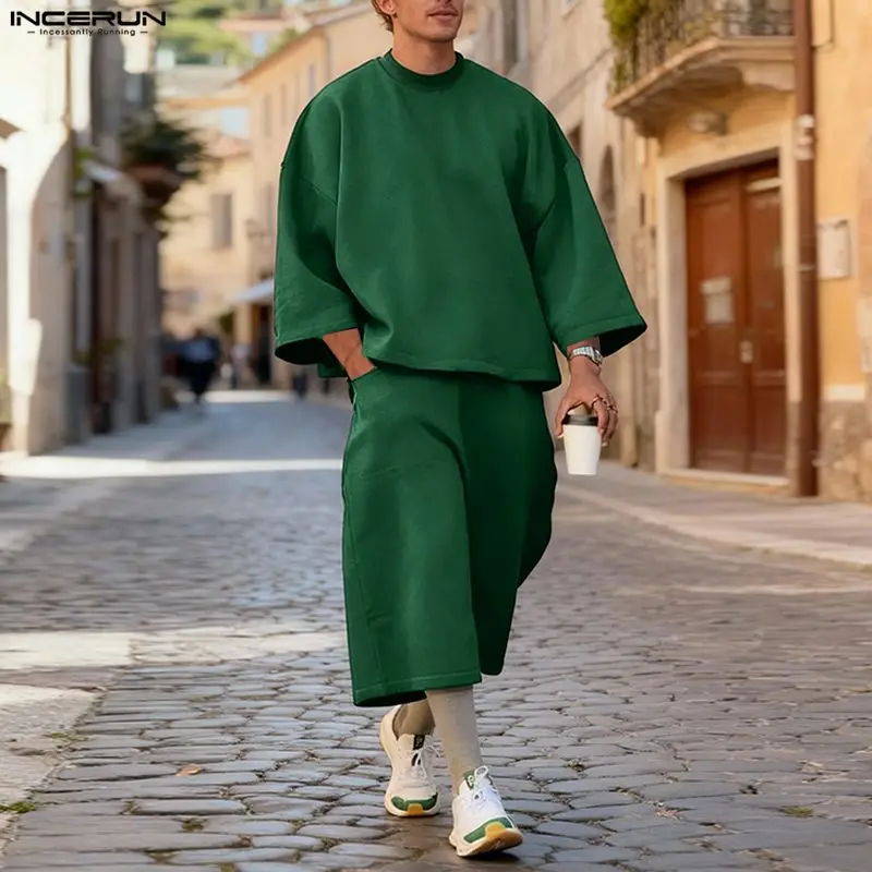 Conjuntos INCERUN para hombre, - Street Fashion Hoodie reseña y precio