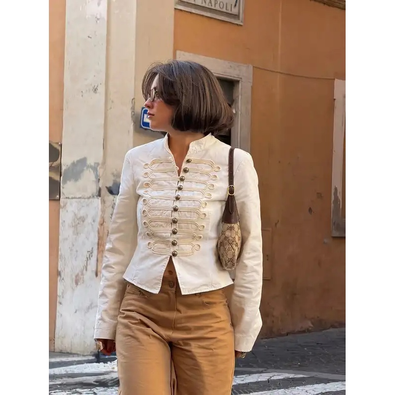 Chaqueta Minimalista Blanca co - Street Fashion Events reseña y precio