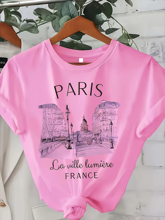 Camiseta de cuello redondo con - Italy Fashion Street reseña y precio
