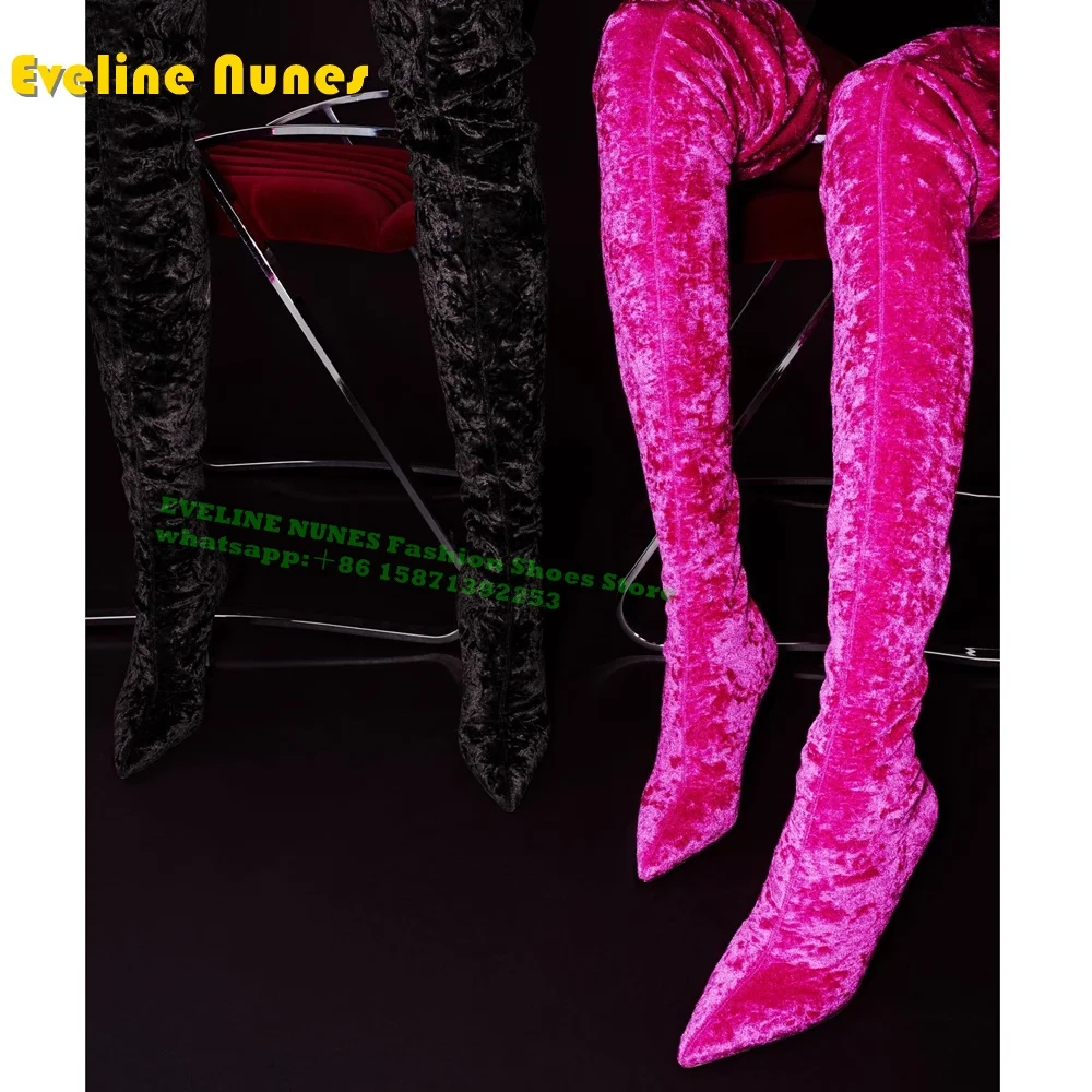 Botas de franela magenta sin c - Street Fashion Plus Size reseña y precio