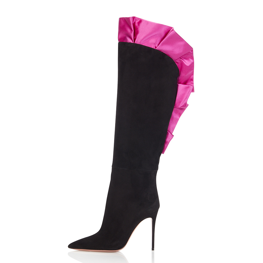 Botas de ante con volantes y p - Street Fashion Show reseña y precio