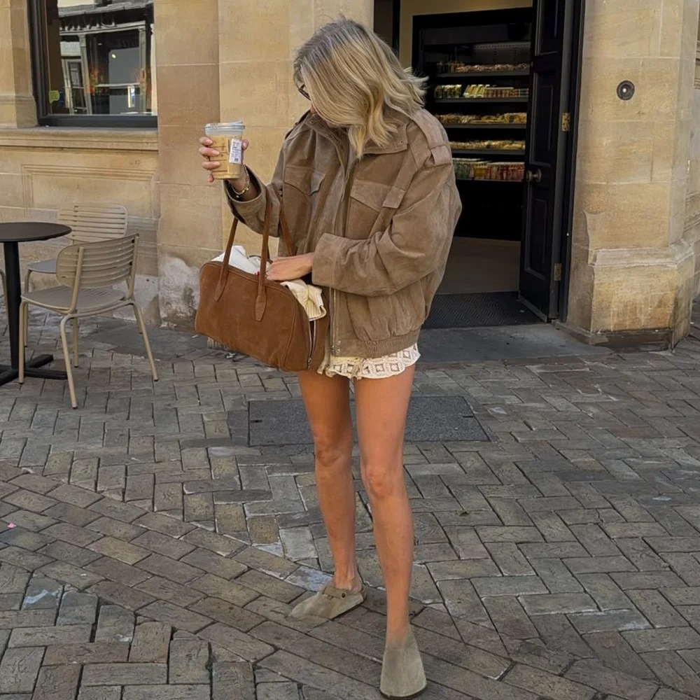 KONDALA-Chaqueta de ante para  - Street Fashion Fall 2025 reseña y precio