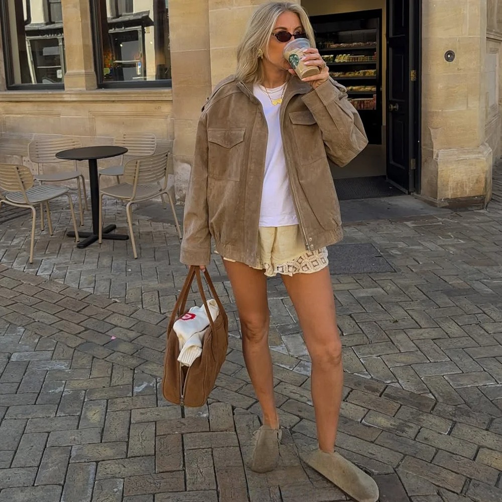 KONDALA-Chaqueta de ante para  - Street Fashion Fall 2025 reseña y precio